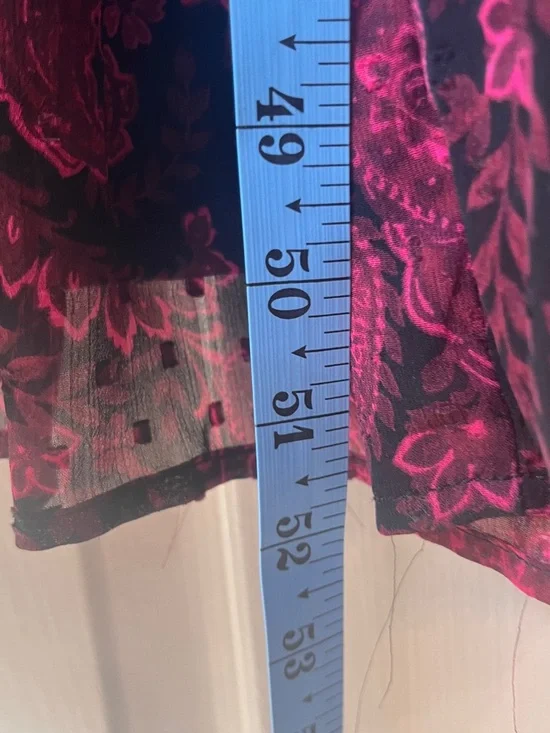 NWT torrid Wine Paisley Long-Sleeve V-Neck Dress - Picture 7 of 10